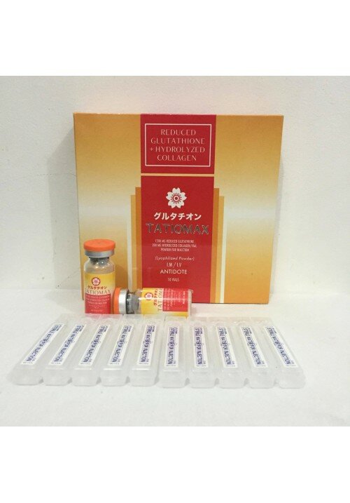 Tatiomax Gold 1200mg Glutathione +200mg Collagen 10 vials