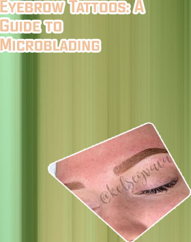 Eyebrow powdering tattoo