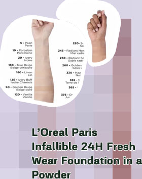 Loreal infallible 24hr waterproof powder foundation