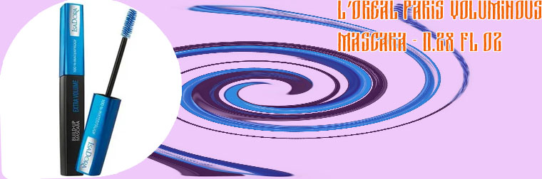 Voluminous blue mascara