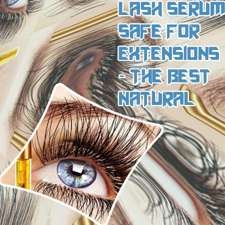 Lash serum with lash extensions